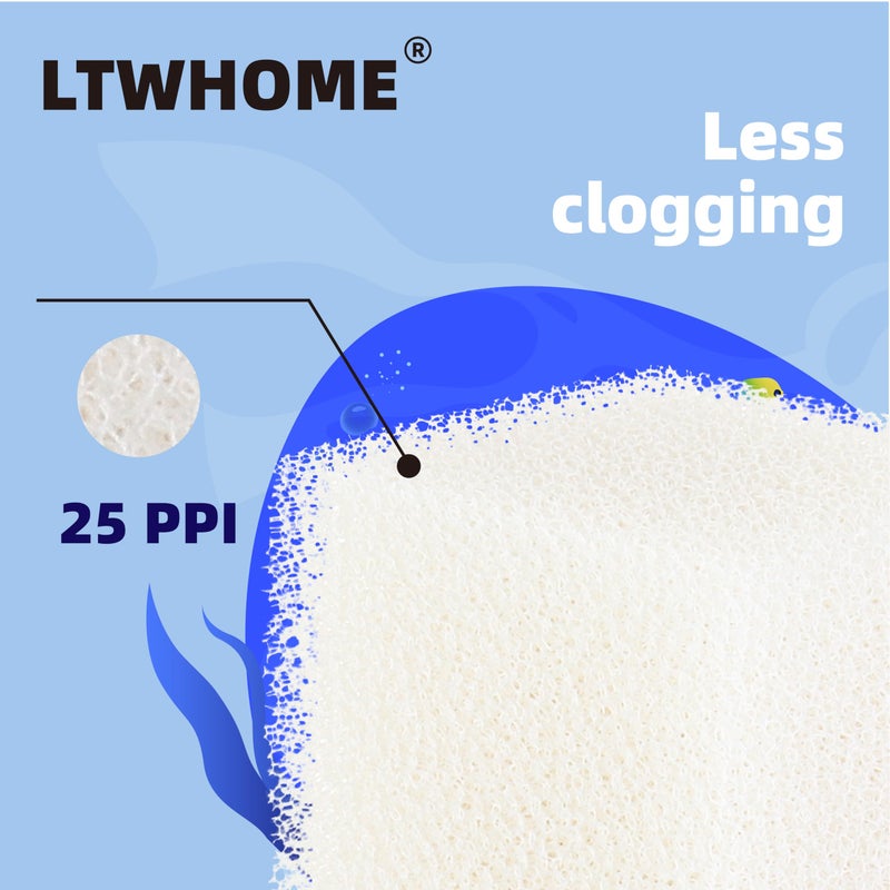 LTWHOME Replacement Foam Insert Fit for Aqua Clear 110/500 AquaClear 20 PPI(Pack of 6) - Image 3